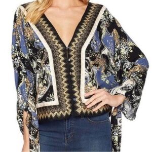 Free People Boho Catch Me If You Can Boho Hippie Western Top XSmall